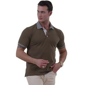 Khaki Green Cotton Men's Polo Shirt