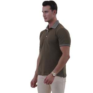 Khaki Green Cotton Men's Polo Shirt