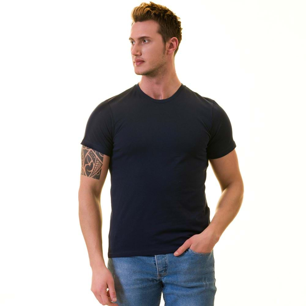 Navy Tee O Neck Basic T-Shirt