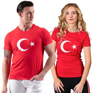 Turkish Flag Printed Tee O Neck T-Shirt