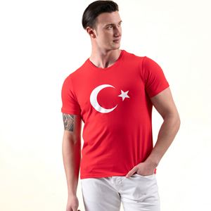 Turkish Flag Printed Tee O Neck T-Shirt