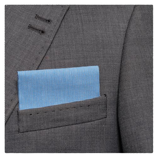 Blue White Checkered Pre Folded Hanky