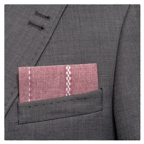 Burgandy Checkers Pre Folded Hanky