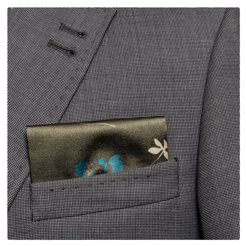 Floral Olive Pre Folded Hanky