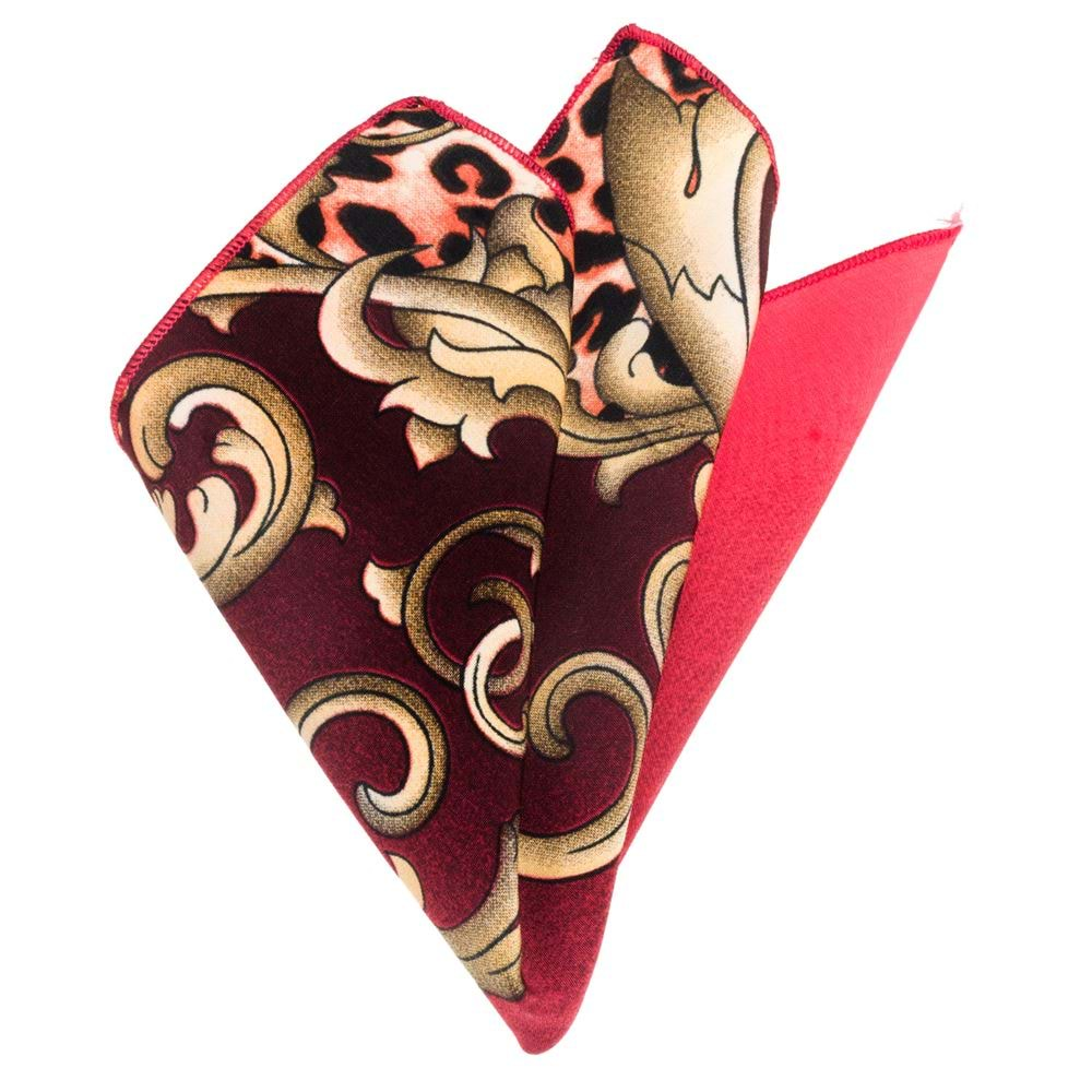 Red Digital Printed Pocket Square