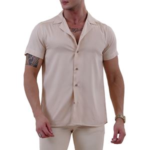 Beige Men's Hawaiian Summer Shirt