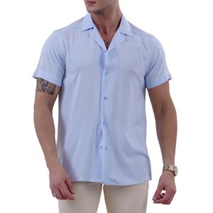 Light Blue Men's Hawaiian Summer Shirt