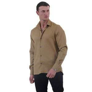 Mustard Soft Collar Men's Shirt