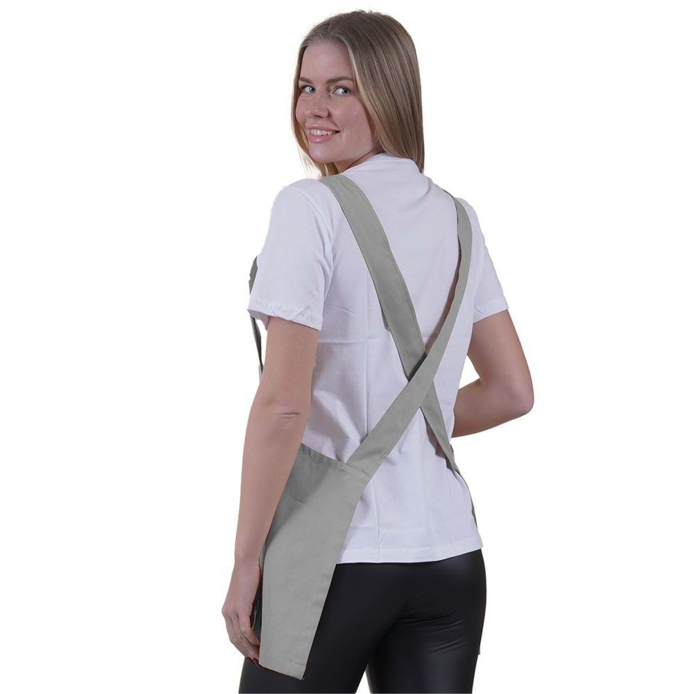 Gray Basic Double Pocket Apron for Chef