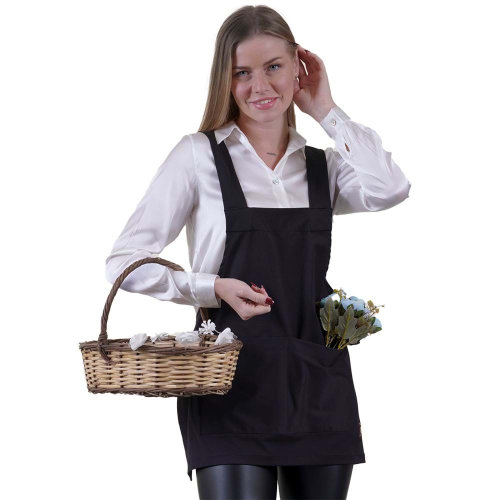 Navy Basic Double Pocket Apron for Chef
