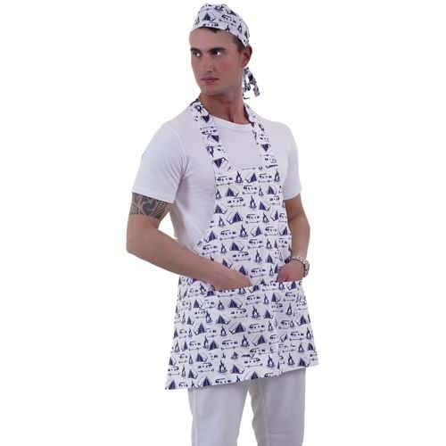 Navy Caravan Double Pocket Apron for Chef