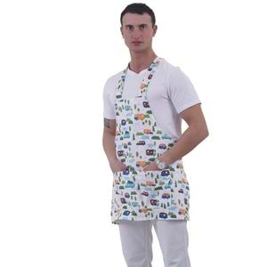 Colorful Caravan Printed Double Pocket Apron for Chef