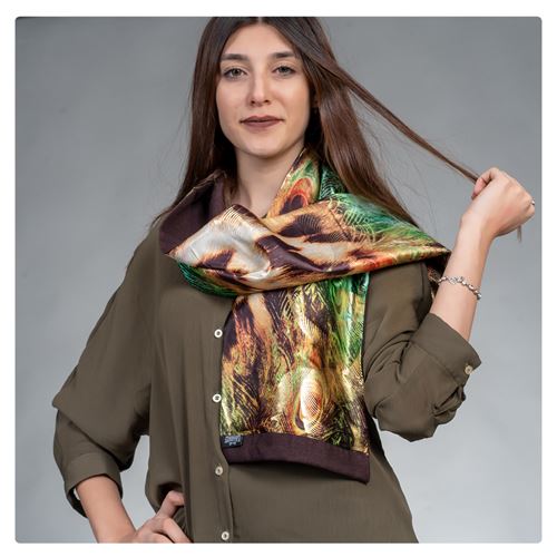 Leopard Printed Woman Scarf