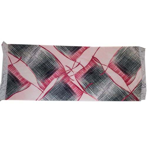 Black Red Designer Woman Digital Printed Scarf