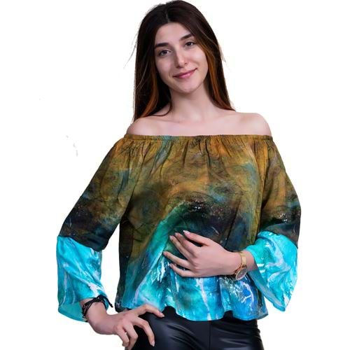 Ocean Blue Women Blouse