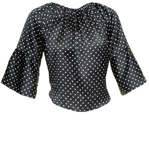Black Polka Dot Women Blouse