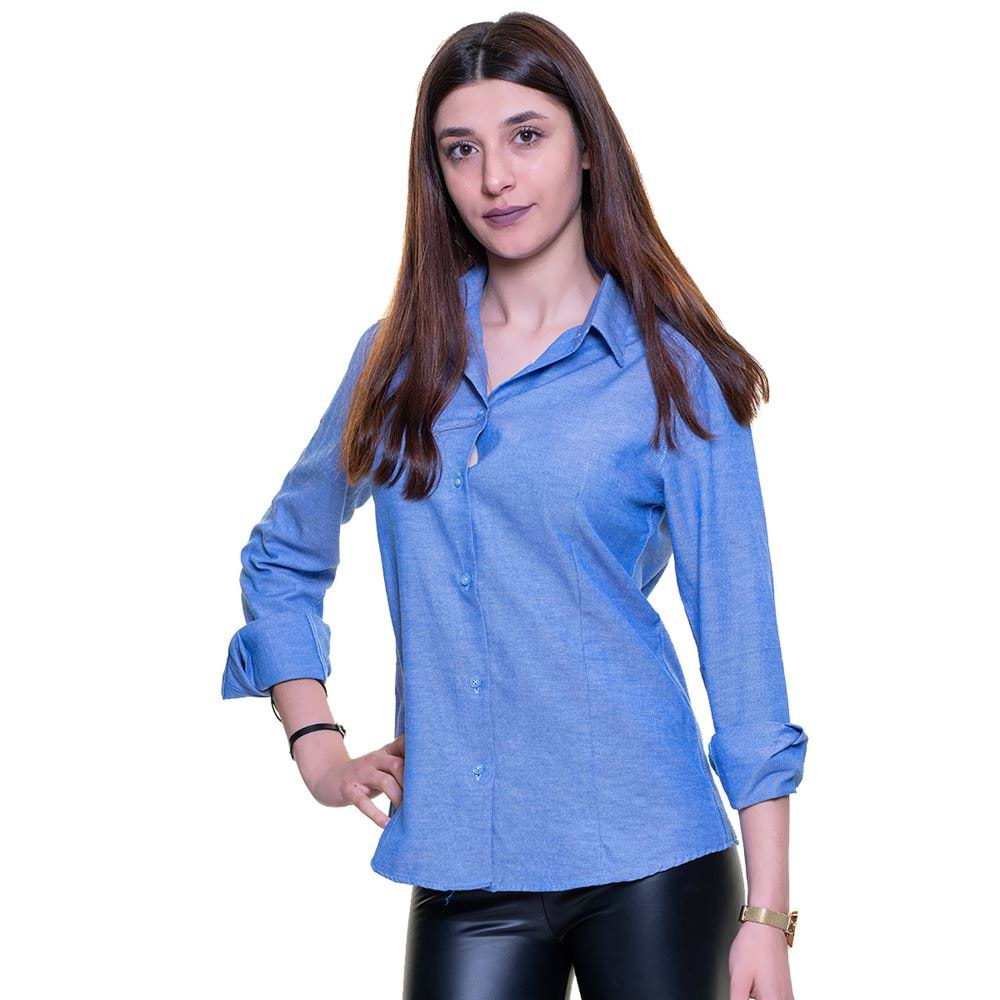 Blue Oxford Cotton Women's Shirt