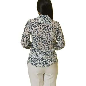 Blue Paisley Designer Women's Shirt