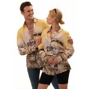 Zebra and Madacascar Forest Style Designer Women's Shirt