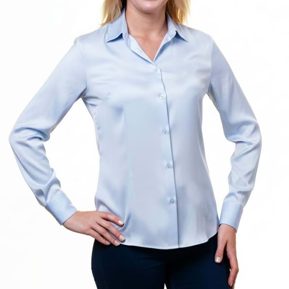 Khaki Green 100% Cotton Basic Women's Shirt