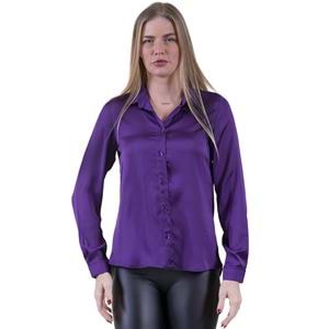 Purple Women's Satin Shirt