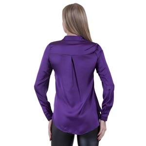 Purple Women's Satin Shirt
