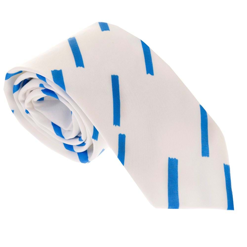 Blue Natural Viscose Printed Necktie