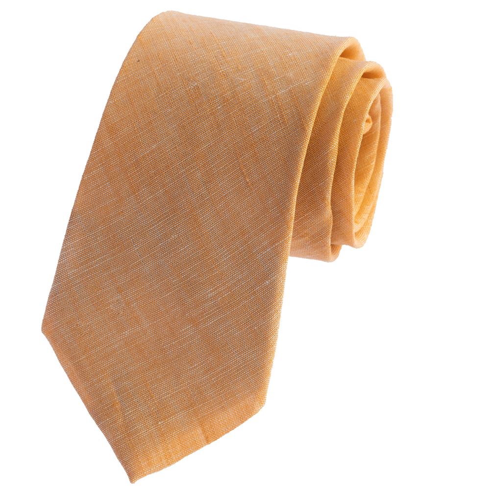 Orange Linen Necktie