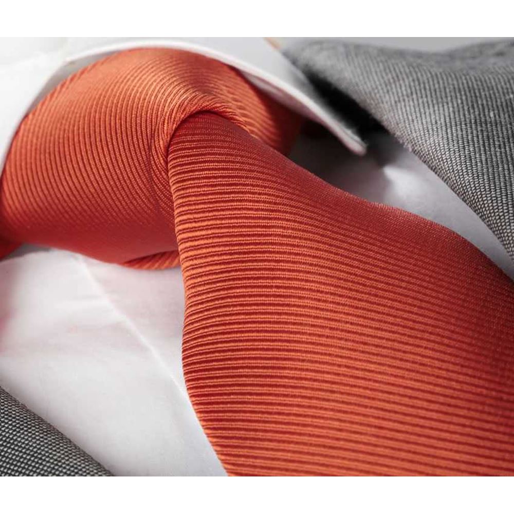 Orange Striped Necktie