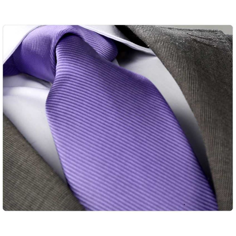 Solid Lilac Striped Necktie