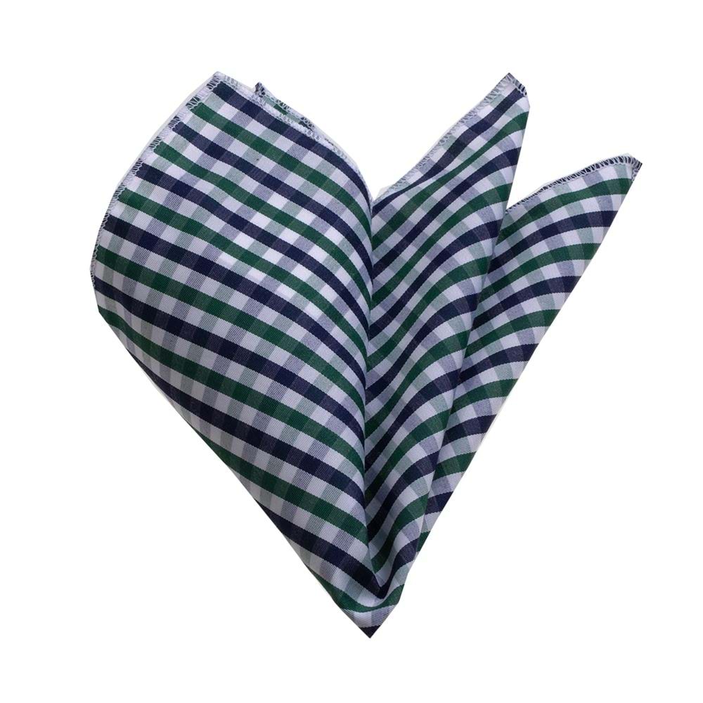 Green Checked Pocket Square