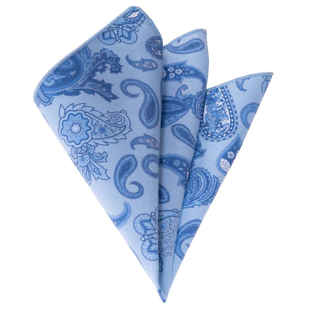 Blue White Navy Printed Handkerchief