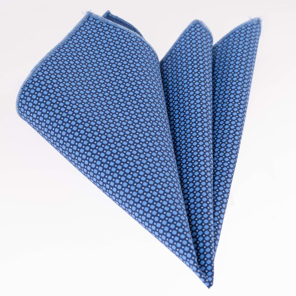 Blue White Printed Handkerchief