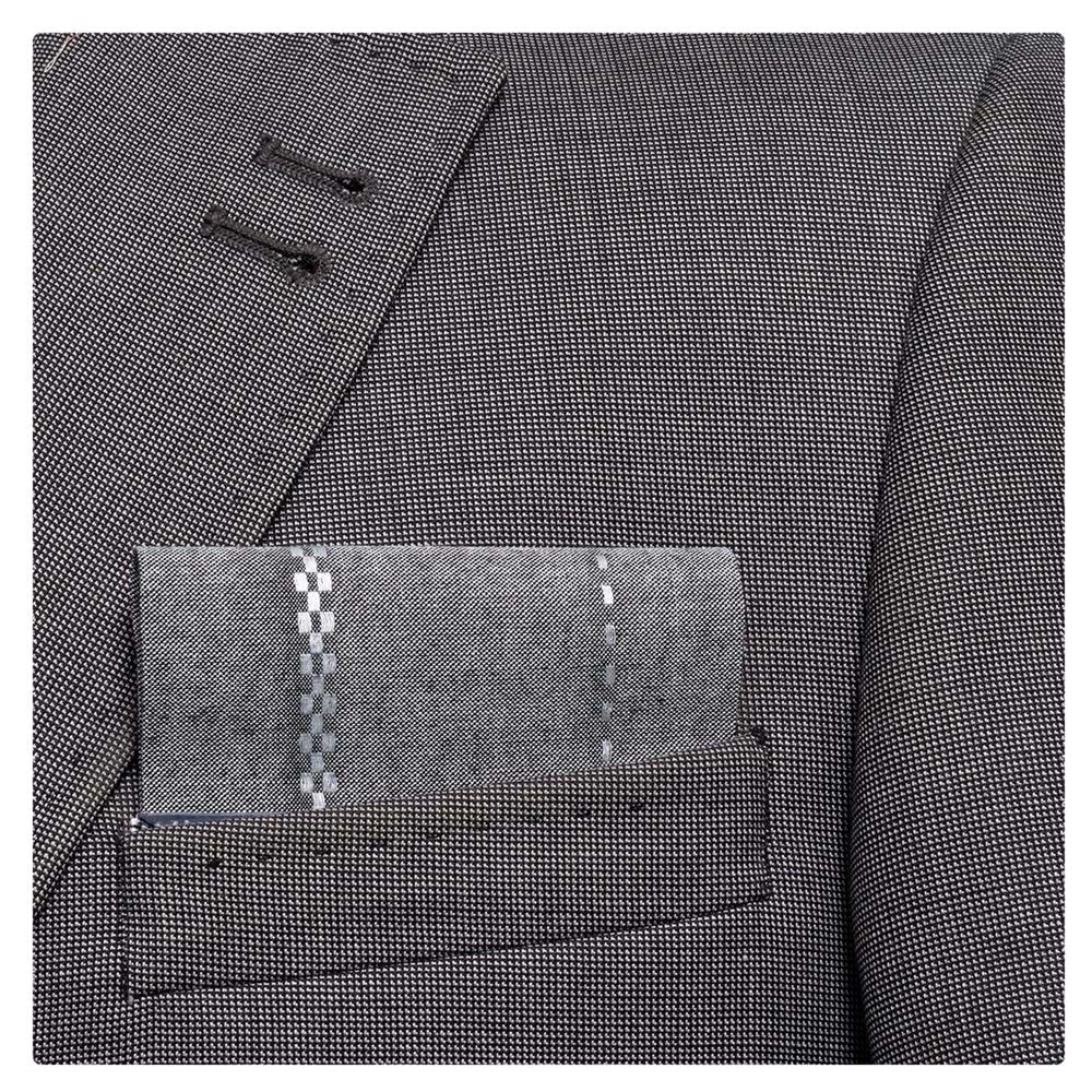 Gray Checkered Pre Folded Hanky