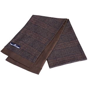 Brownish Beige Plaid Tartar Woolen Mens Scarf