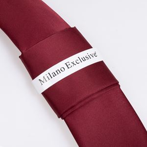 Burgundy Satin Handmade Tie & Hanky Set