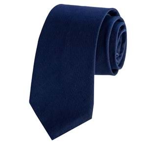 Navy Linen Tie & Pocket Square Set