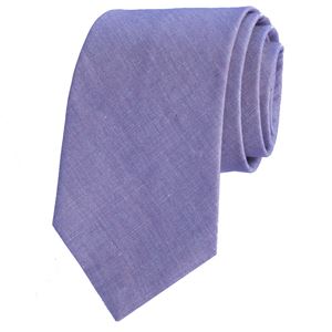 Purple Linen Tie & Pocket Square Set